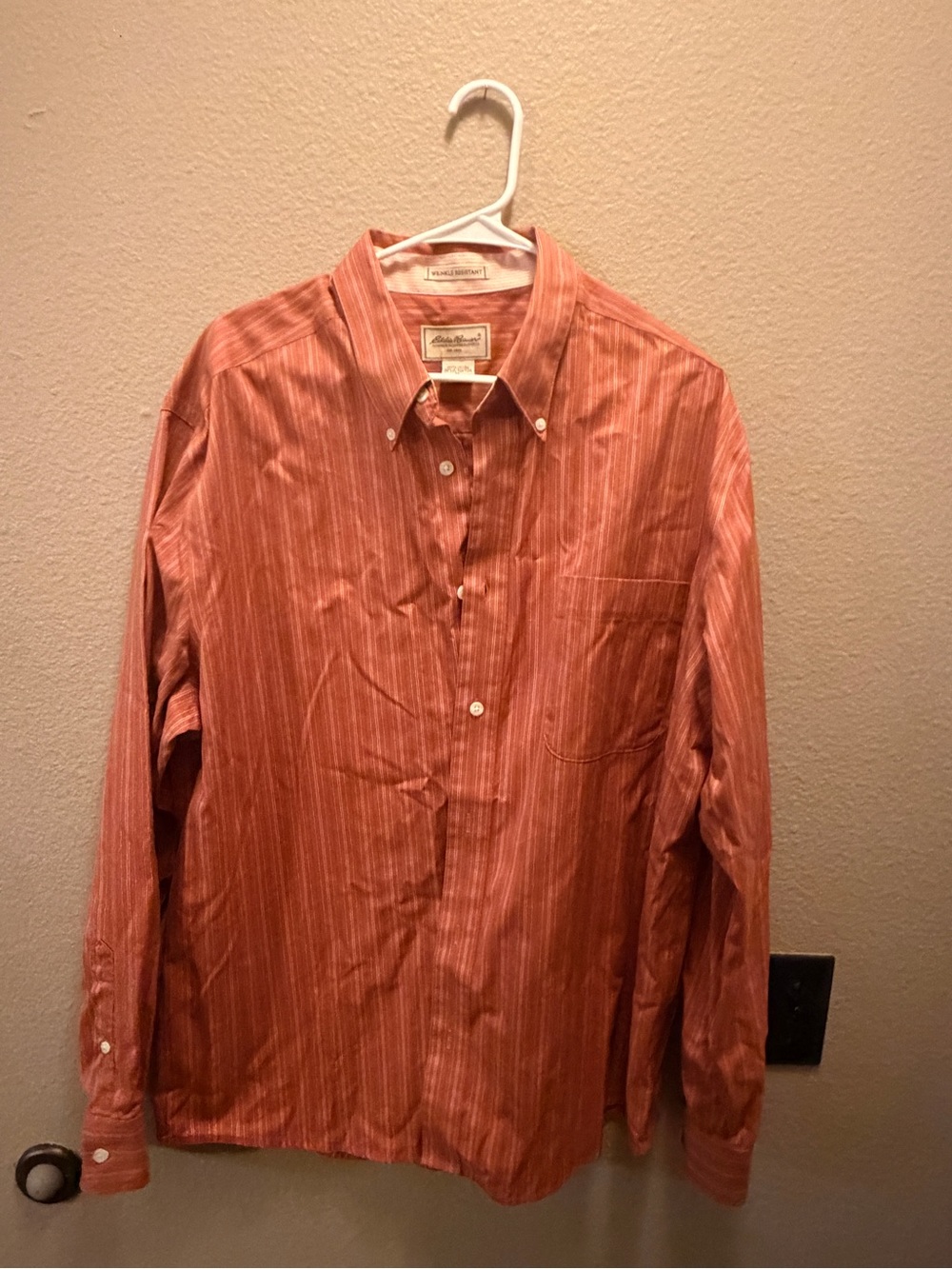 Eddie Bauer Men's Rust-Striped Button-Down Shirt